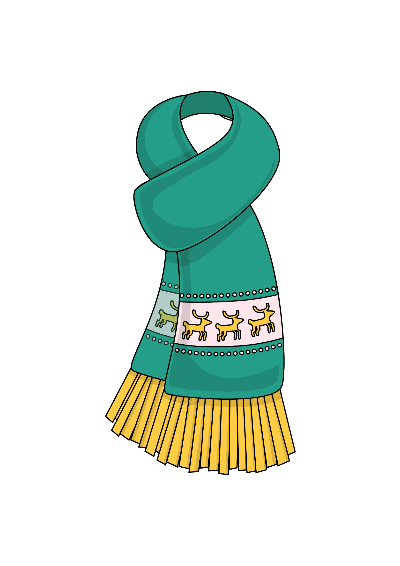 How to Draw A Scarf Step by Step Printable