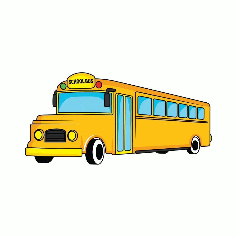 How to Draw A School Bus Step by Step Step  11