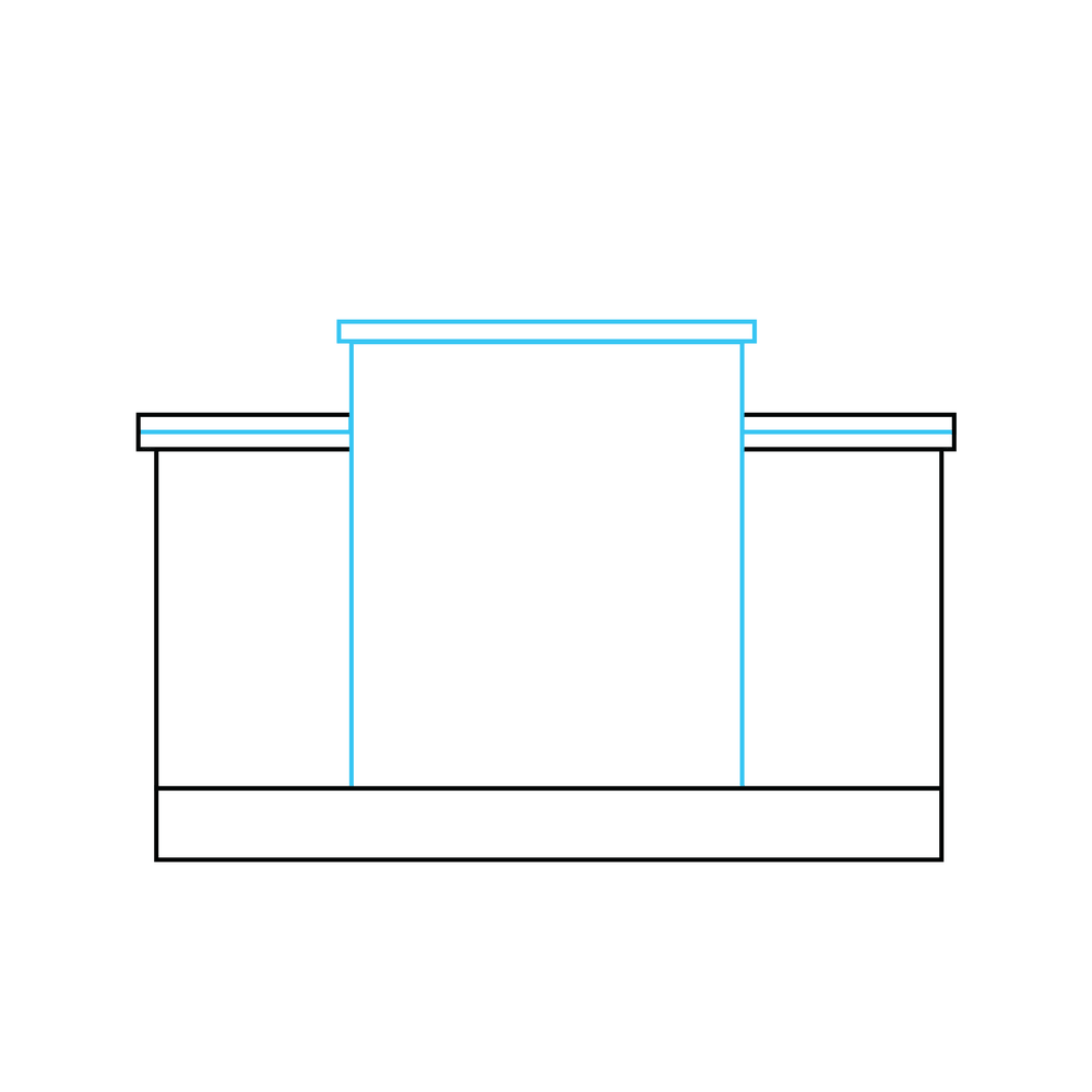 How to Draw A School Step by Step Step  4