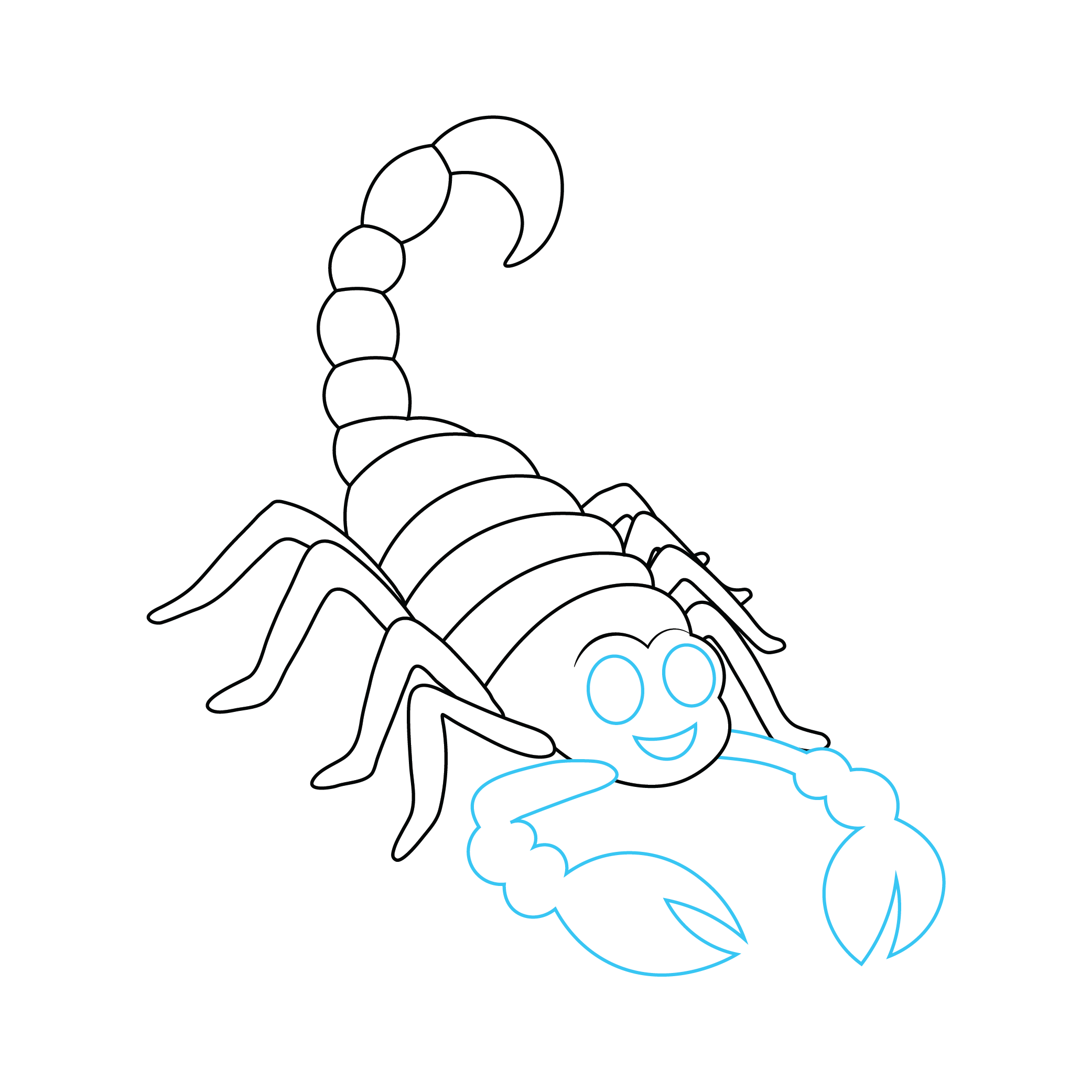 How to Draw A Scorpion Step by Step Step  6