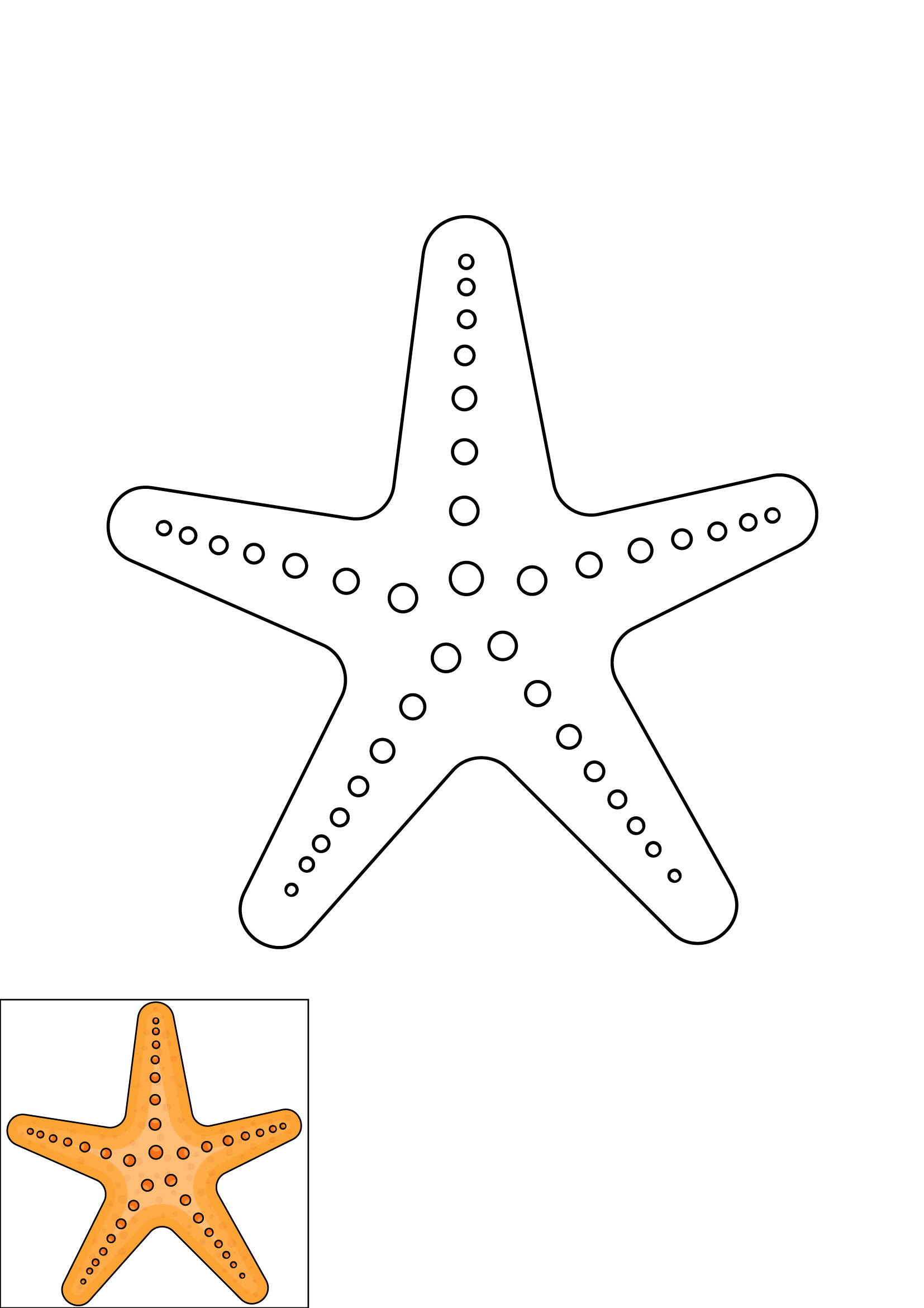 How to Draw A Sea Star Step by Step Printable Color