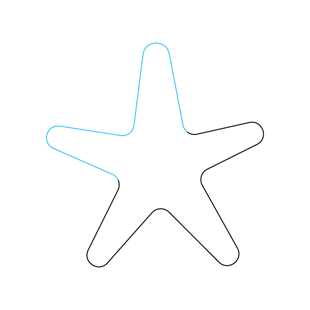 How to Draw A Sea Star Step by Step Step  4