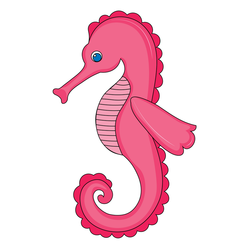 How to Draw A Seahorse Step by Step Step  10
