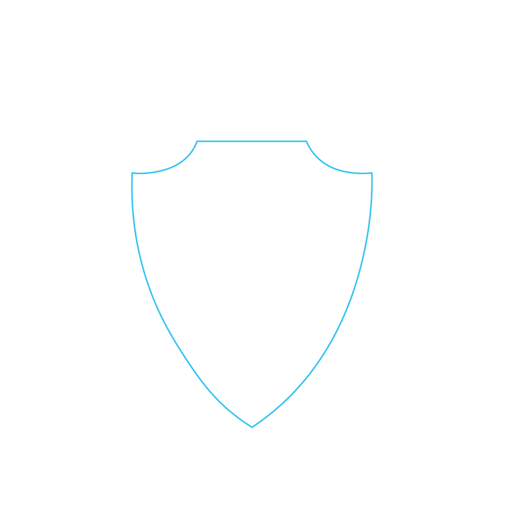 How to Draw A Shield Step by Step Step  1