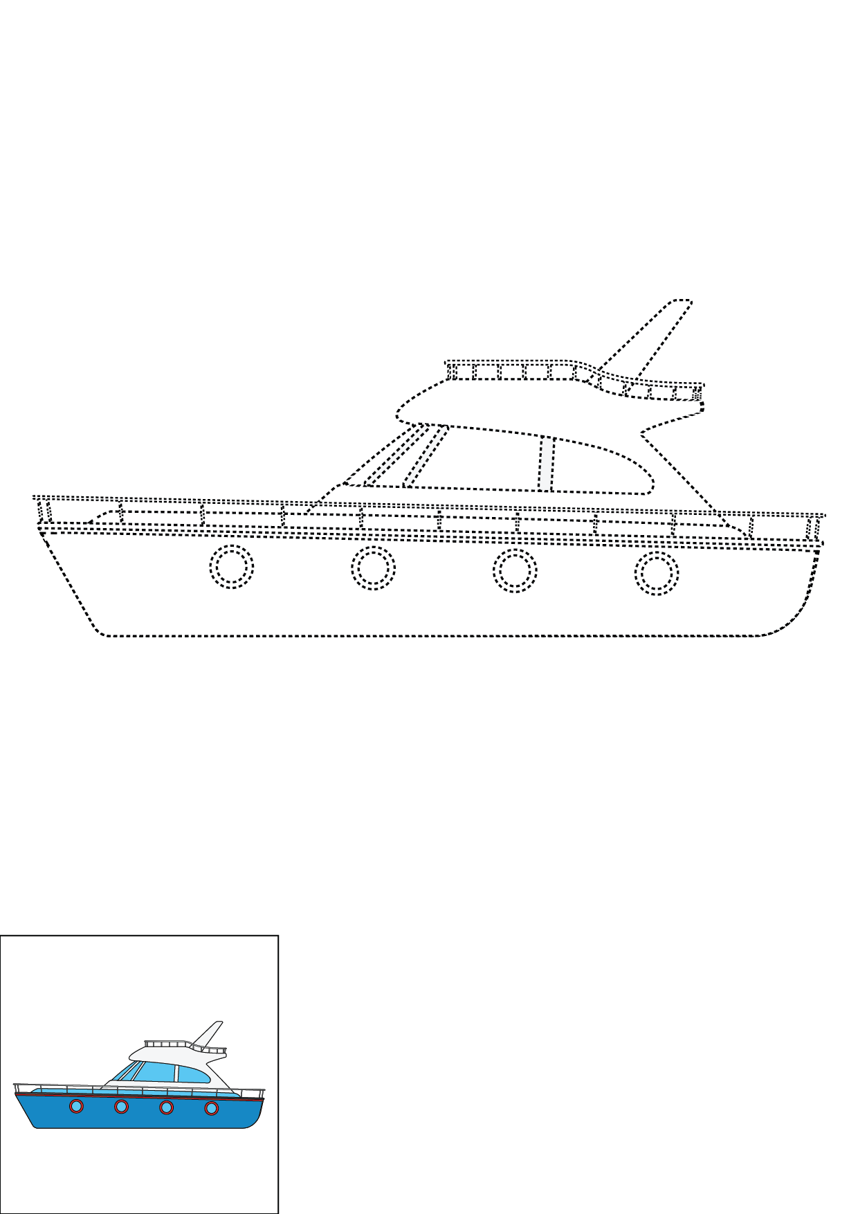How to Draw A Ship Step by Step Printable Dotted