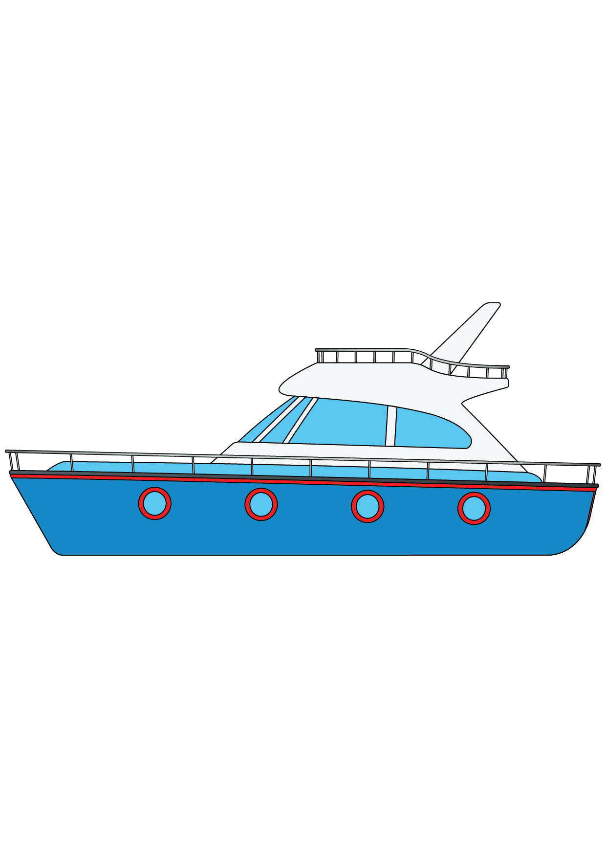 How to Draw A Ship Step by Step Printable