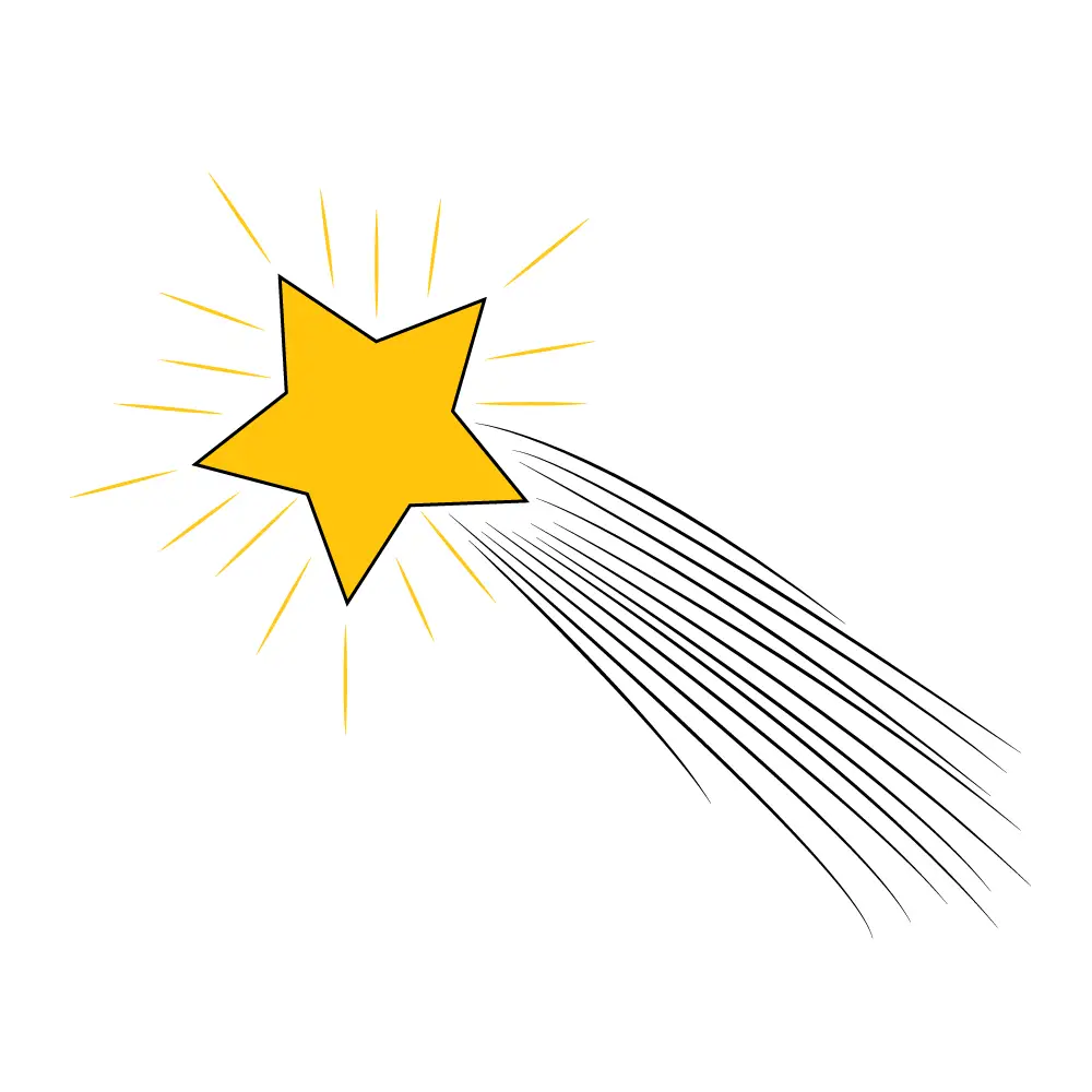 How to Draw A Shooting Star Step by Step Step  11
