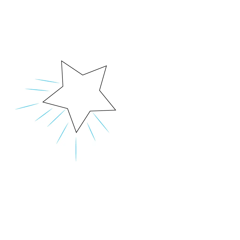 How to Draw A Shooting Star Step by Step Step  5