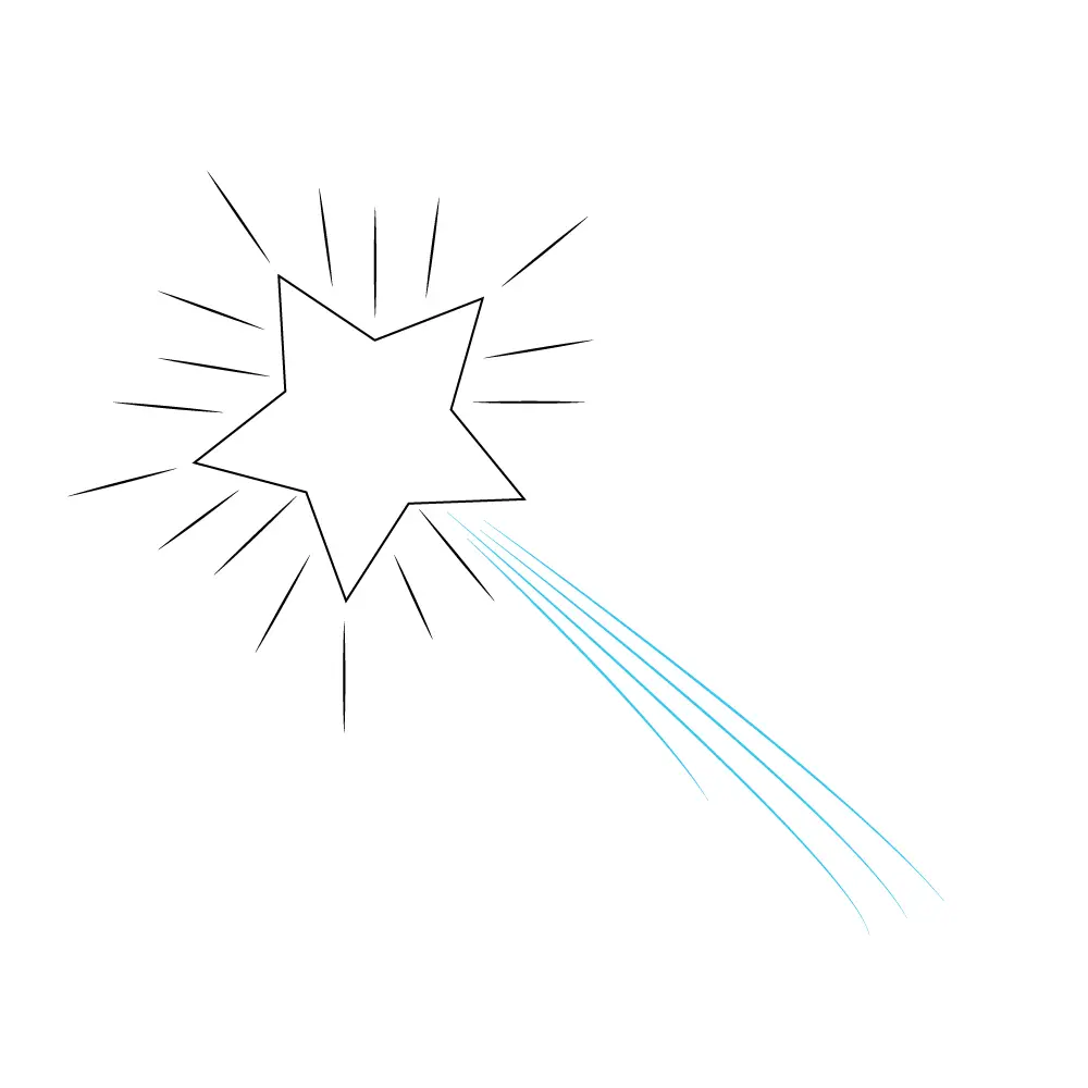 How to Draw A Shooting Star Step by Step Step  7