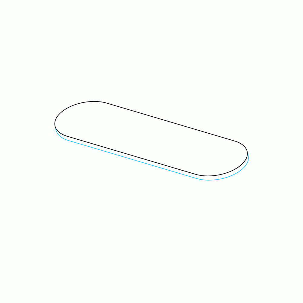 How to Draw A Skateboard Step by Step Step  2