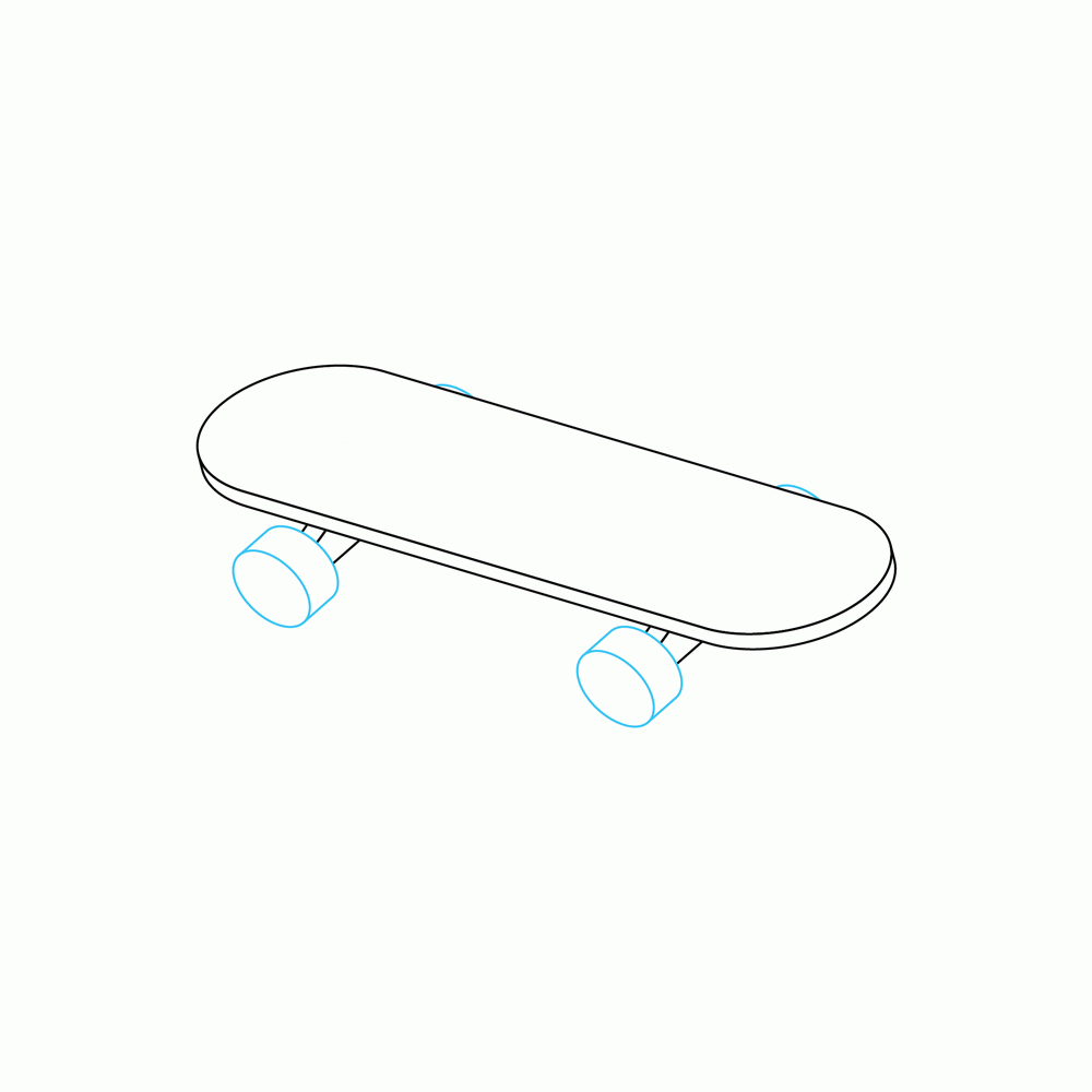 How to Draw A Skateboard Step by Step Step  4