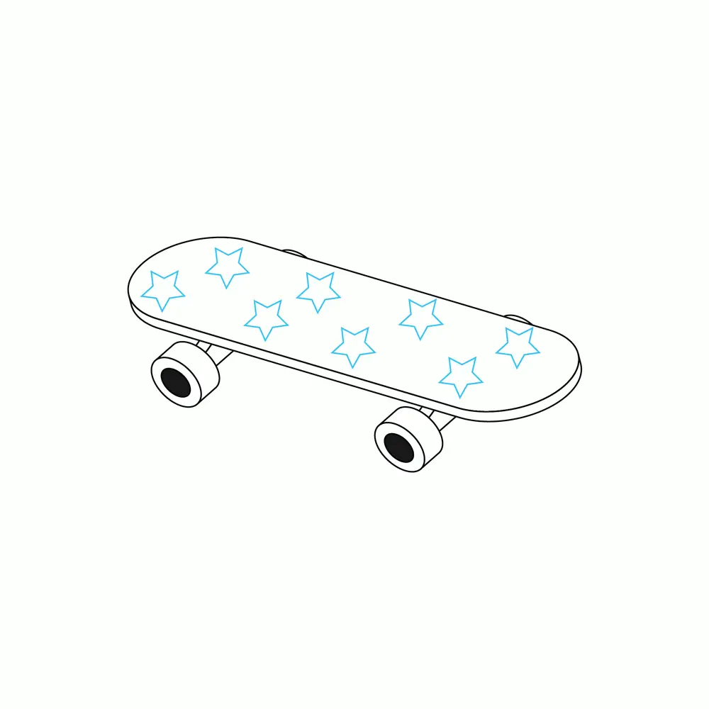 How to Draw A Skateboard Step by Step Step  6