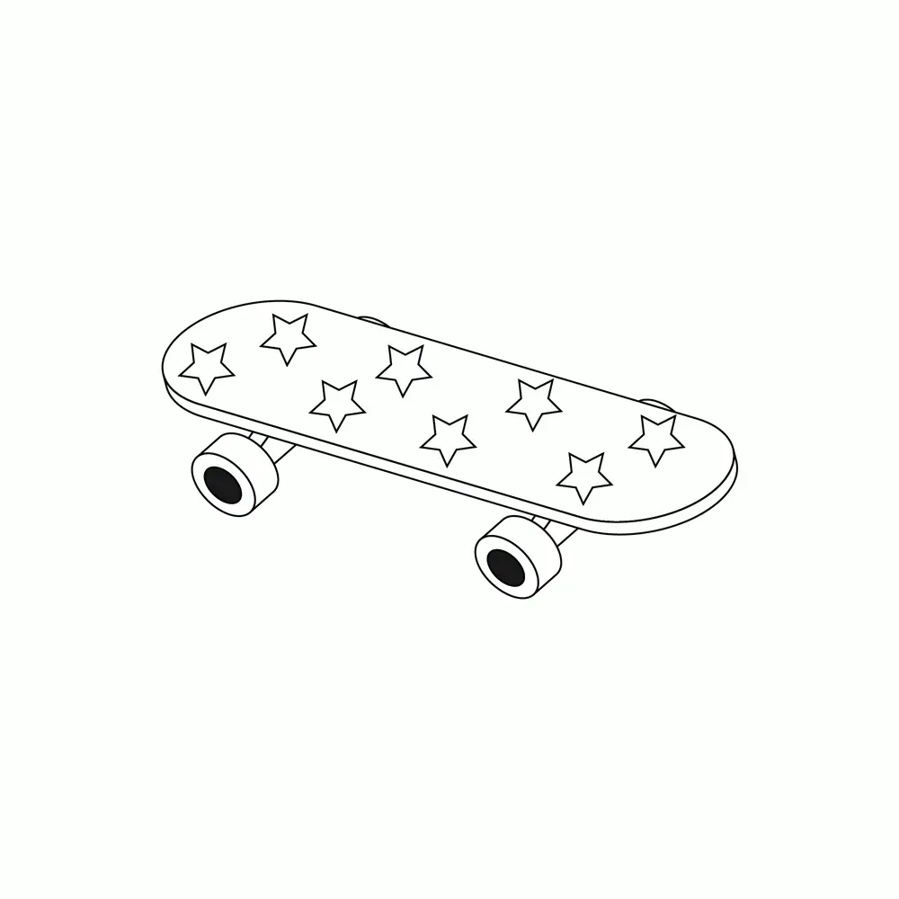 How to Draw A Skateboard Step by Step Step  7