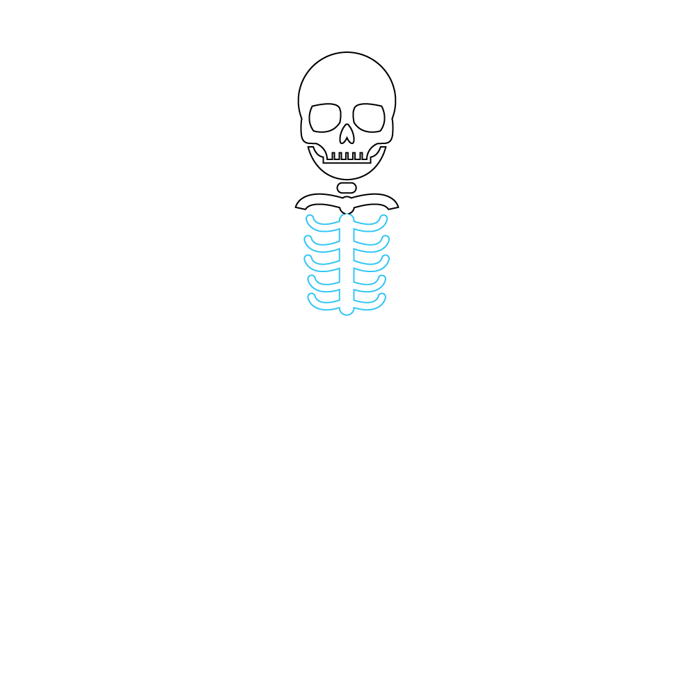How to Draw A Skeleton Step by Step Step  4