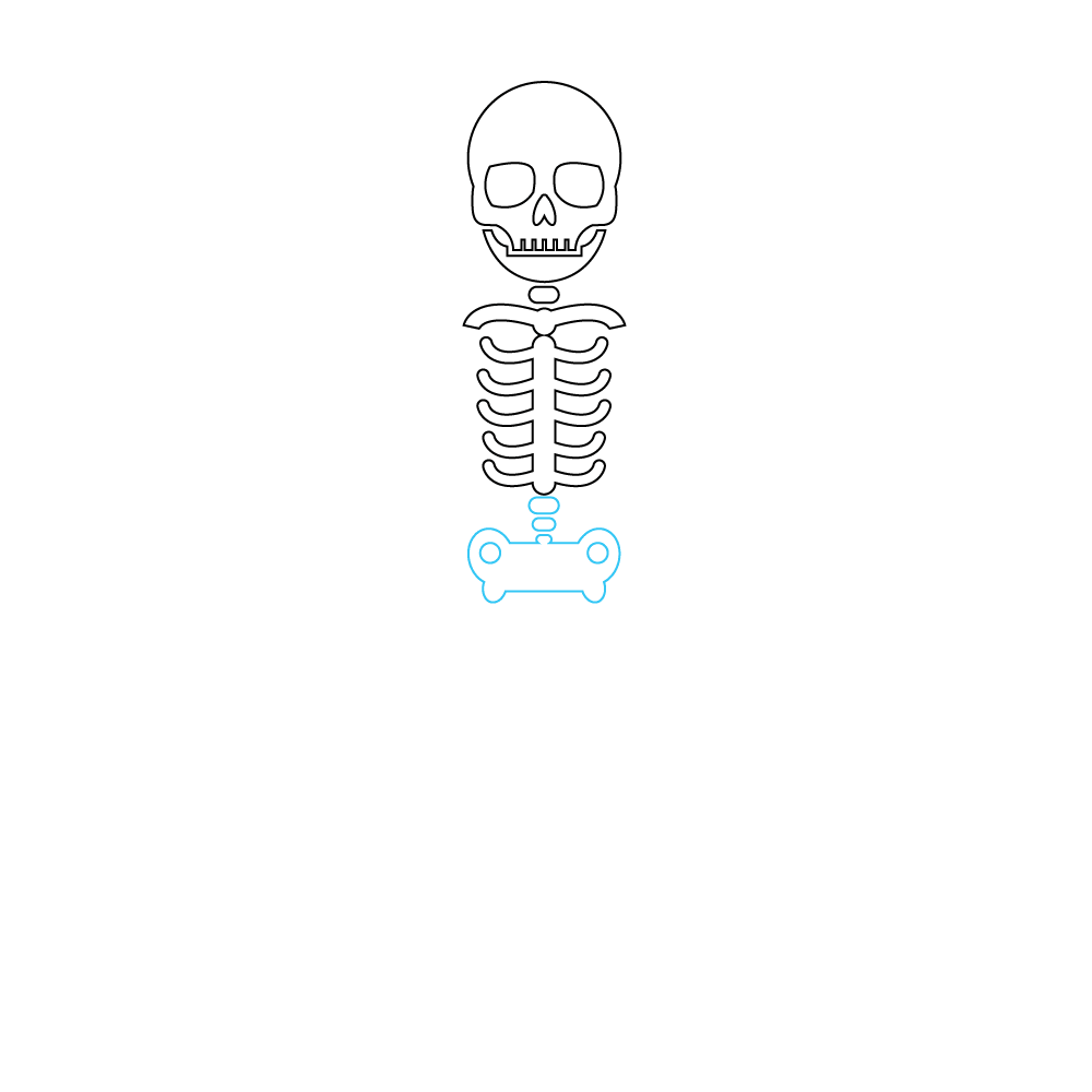 How to Draw A Skeleton Step by Step Step  5