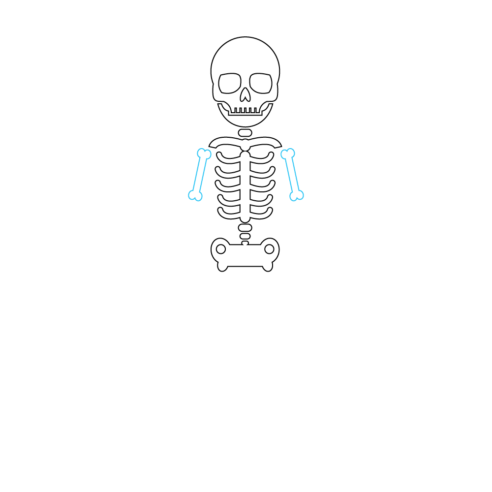 How to Draw A Skeleton Step by Step Step  6