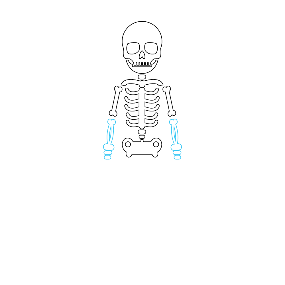 How to Draw A Skeleton Step by Step Step  7