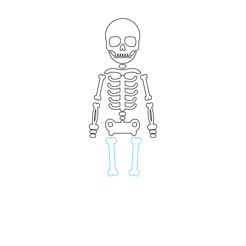 How to Draw A Skeleton Step by Step Step  8