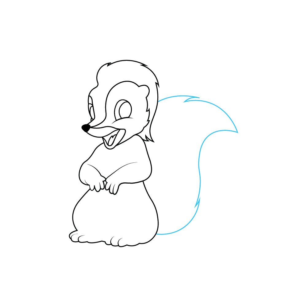 How to Draw A Skunk Step by Step Step  7