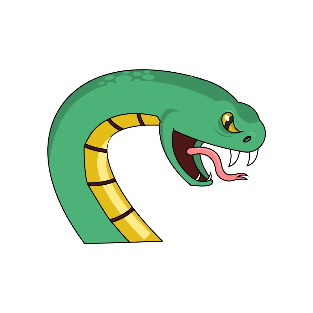 How to Draw A Snake Head Step by Step Step  11