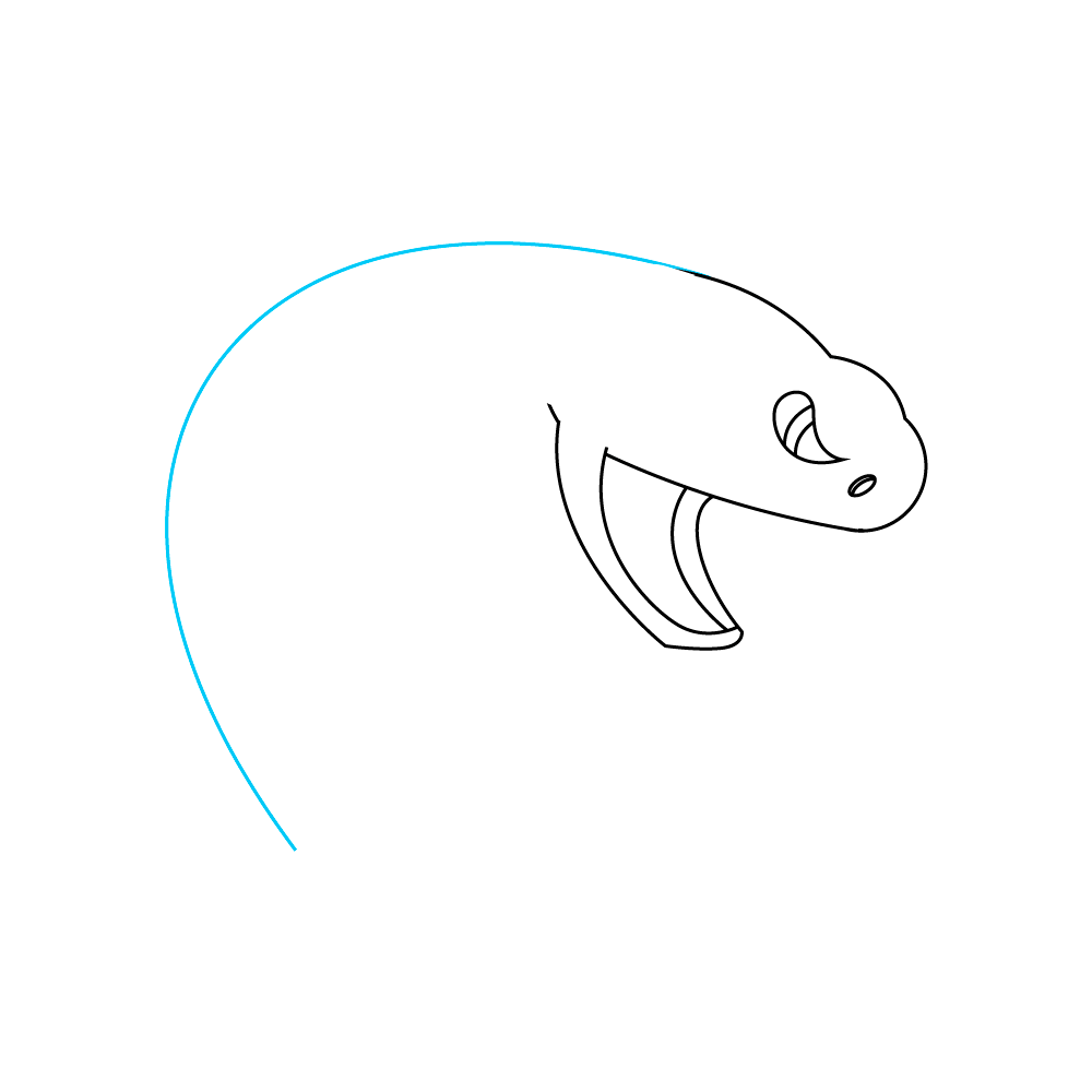 How to Draw A Snake Head Step by Step Step  5