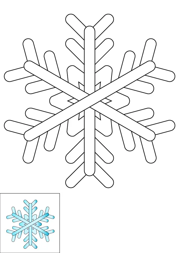 How to Draw A Snowflake Step by Step Printable Color