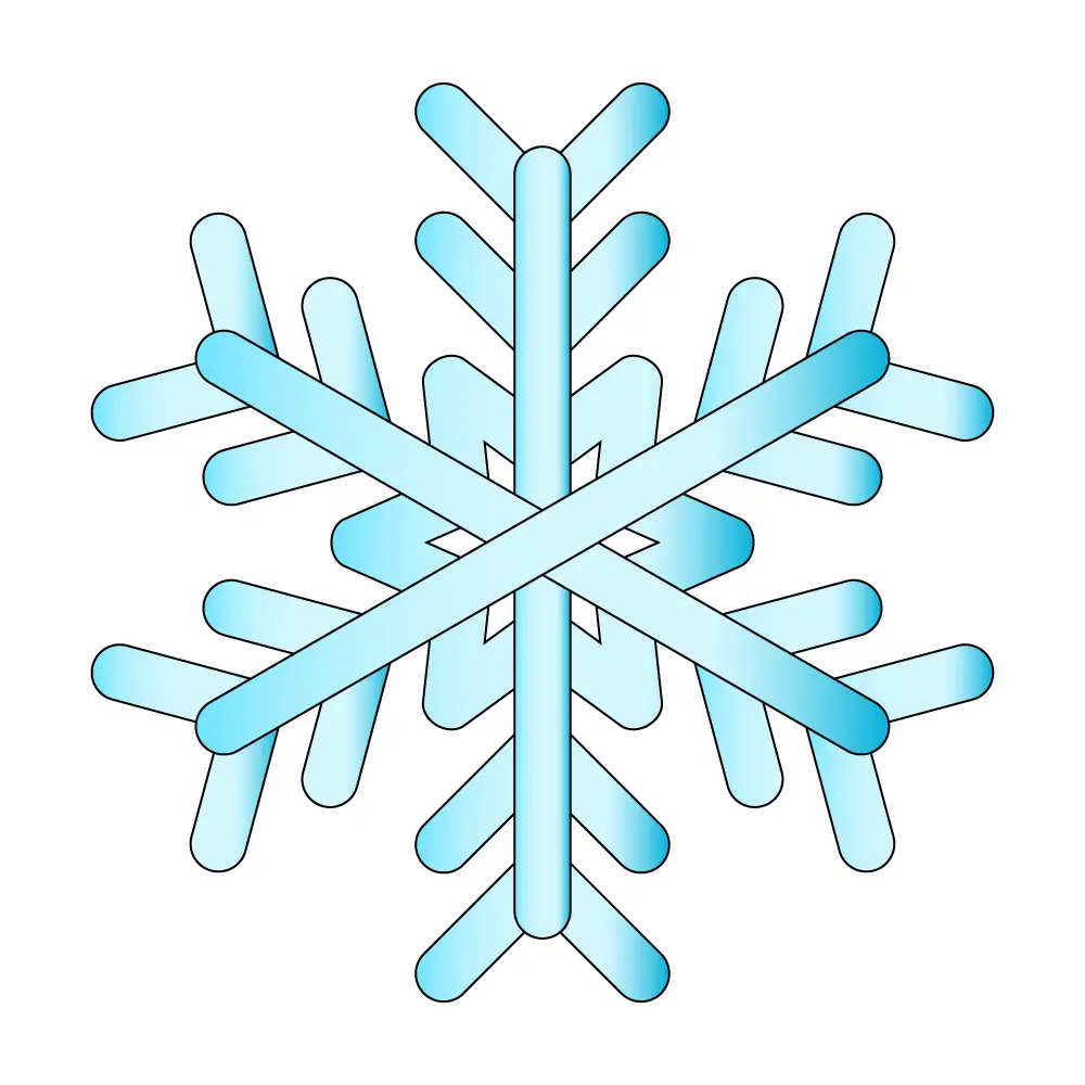How to Draw A Snowflake Step by Step Step  11