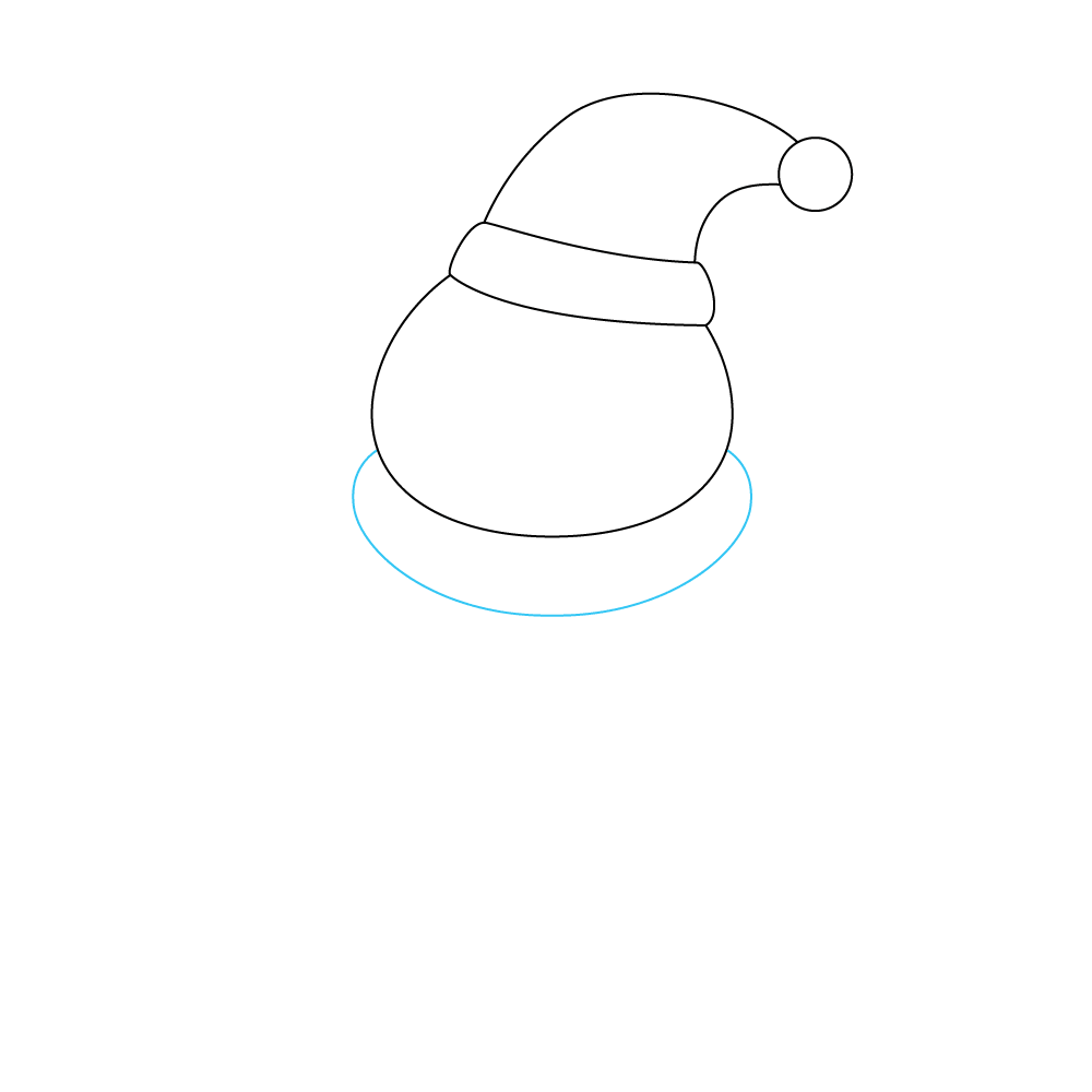 How to Draw A Snowman Step by Step Step  4