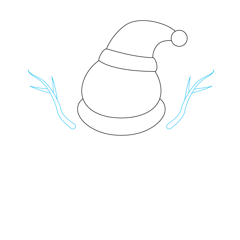 How to Draw A Snowman Step by Step Step  5