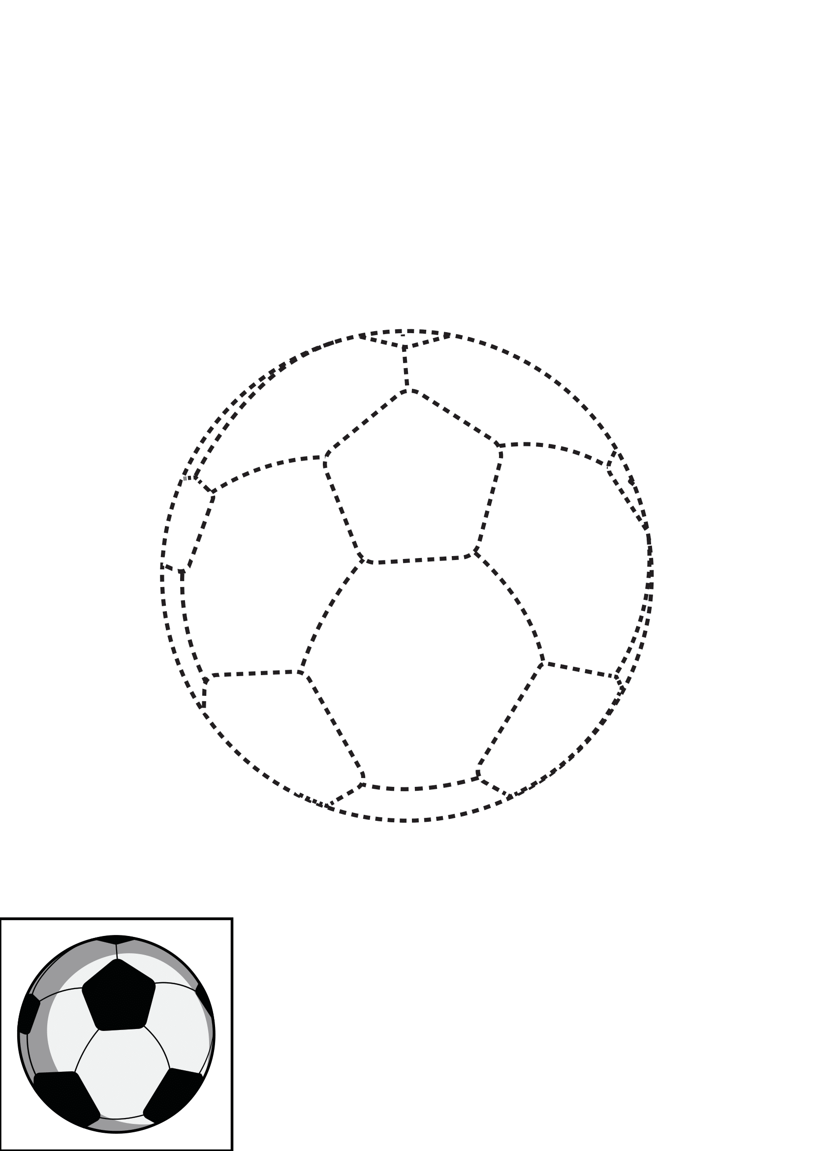 How to Draw A Soccer Ball Step by Step Printable Dotted