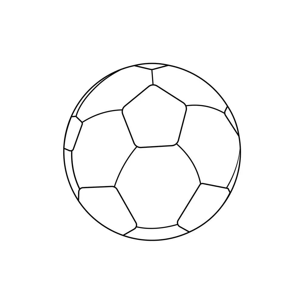 How to Draw A Soccer Ball Step by Step Step  8