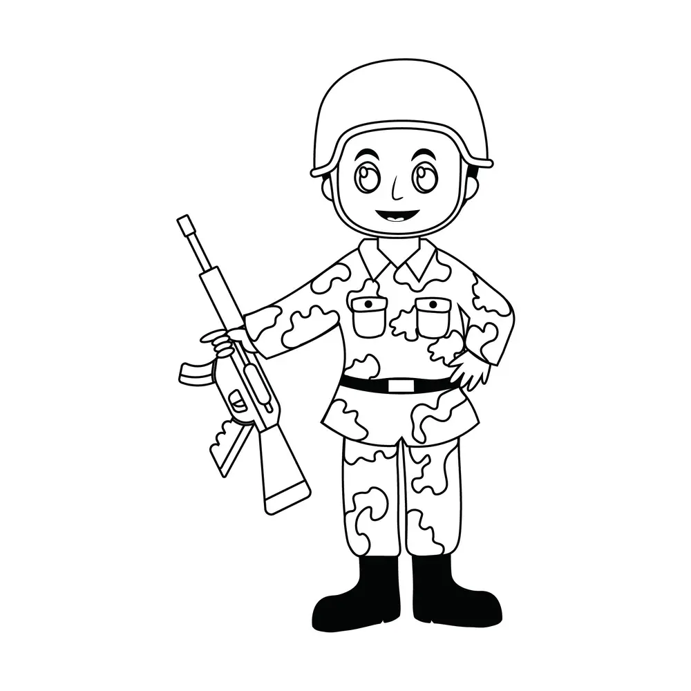 How to Draw A Soldier Step by Step