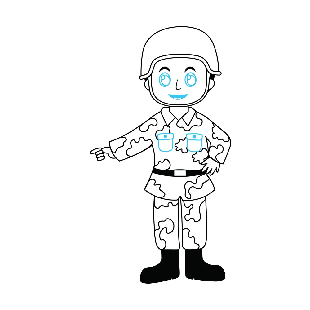 How to Draw A Soldier Step by Step Step  8