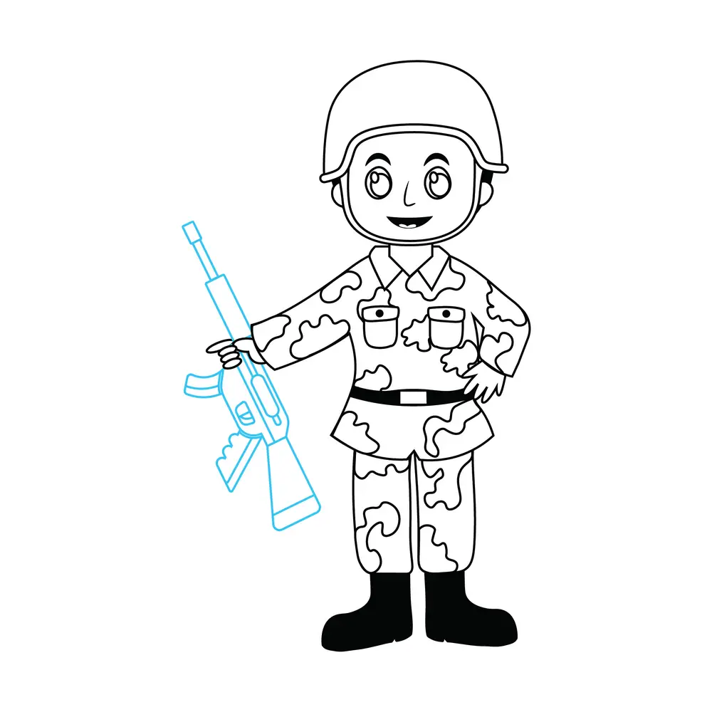 How to Draw A Soldier Step by Step Step  9