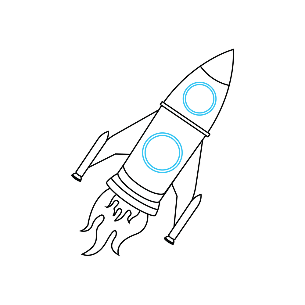 How to Draw A Spaceship Step by Step Step  8
