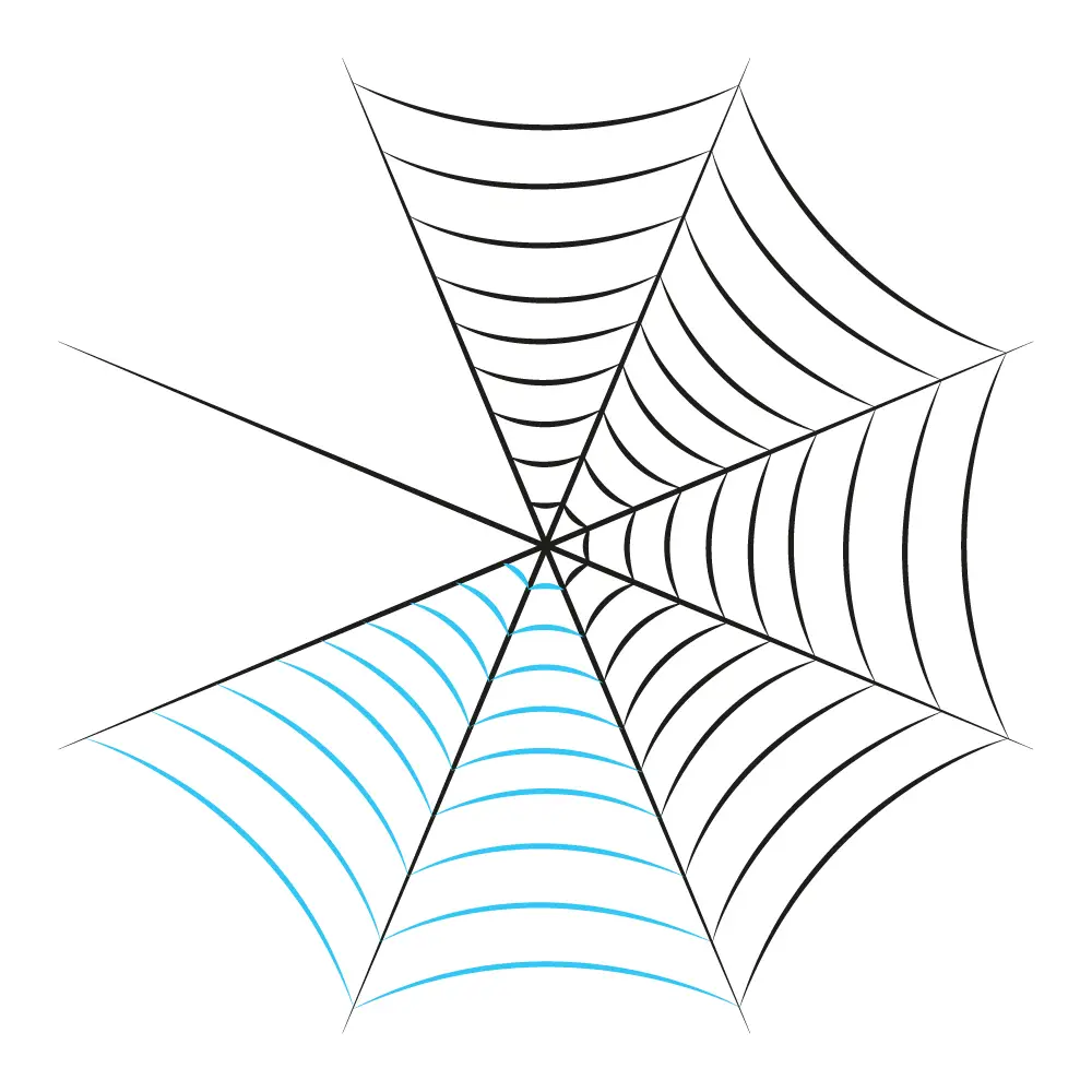 How to Draw A Spider Web Step by Step Step  9
