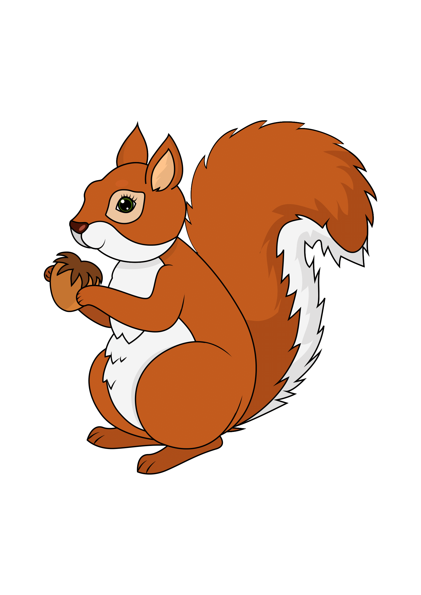 How to Draw A Squirrel Step by Step Printable