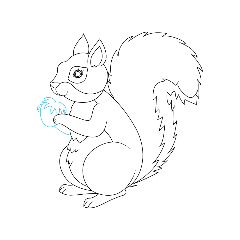 How to Draw A Squirrel Step by Step Step  10