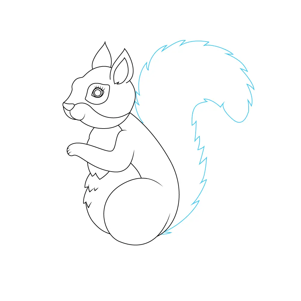 How to Draw A Squirrel Step by Step Step  7