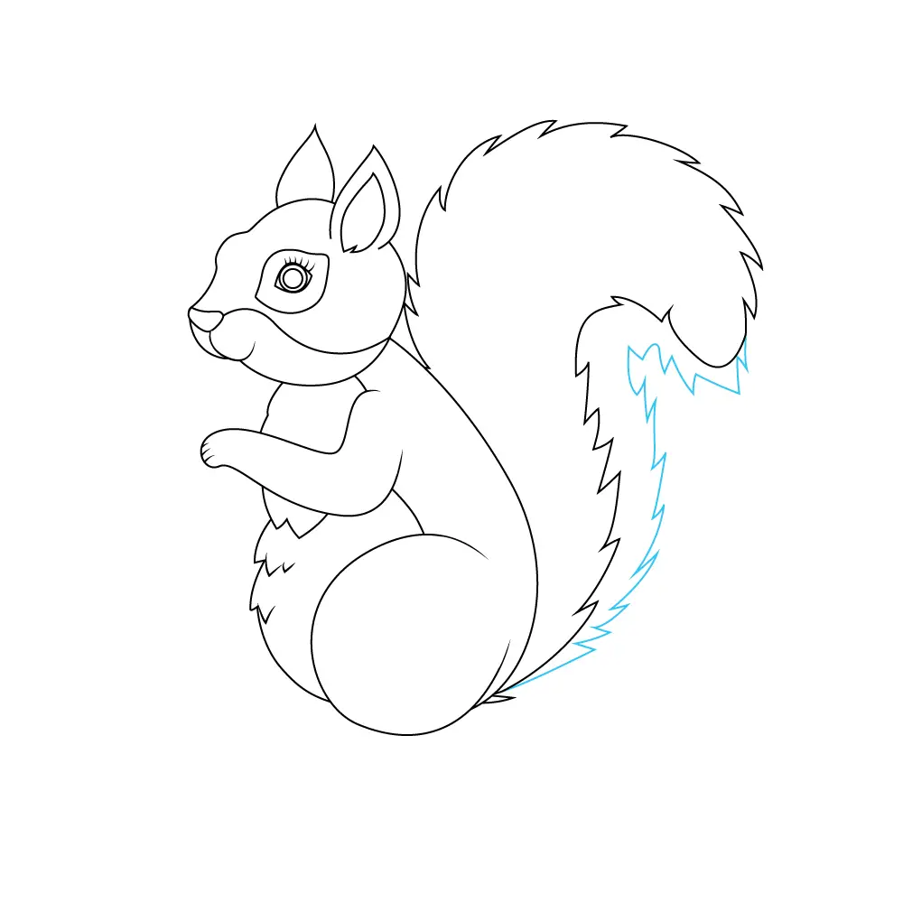 How to Draw A Squirrel Step by Step Step  8