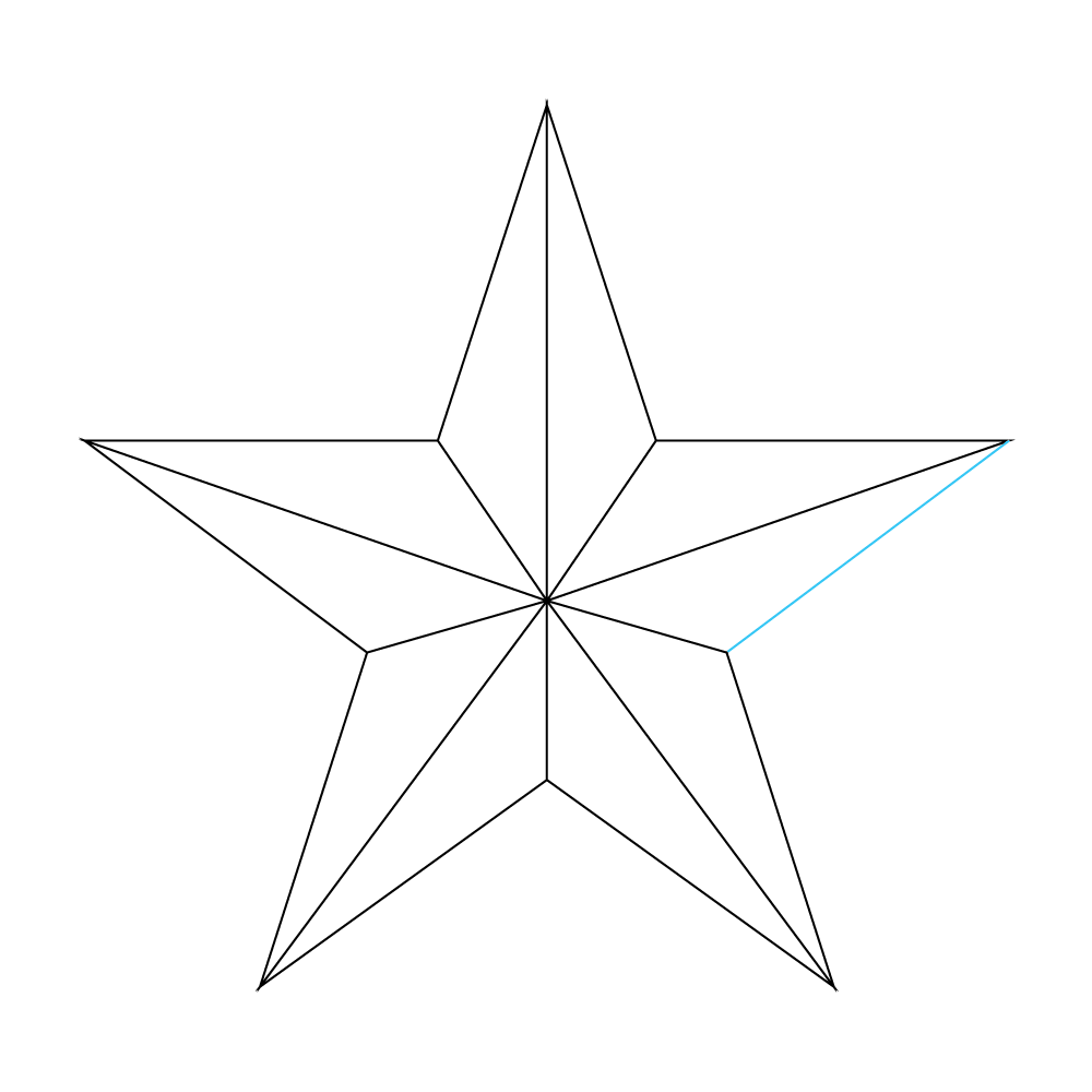 How to Draw A Star Step by Step Step  10