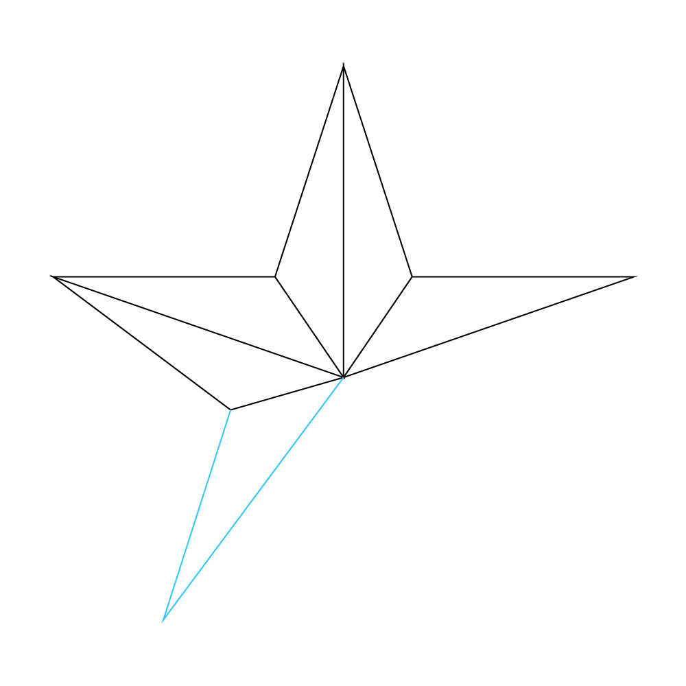 How to Draw A Star Step by Step Step  6