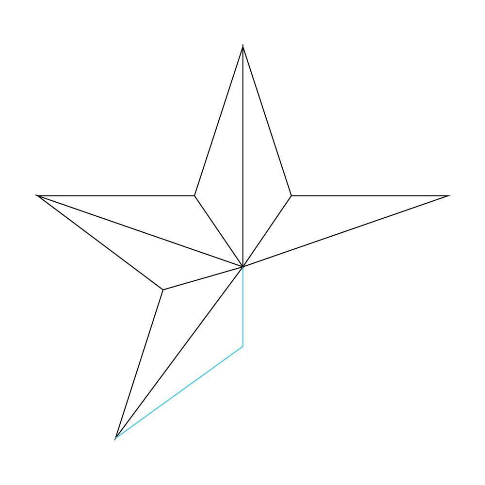 How to Draw A Star Step by Step Step  7