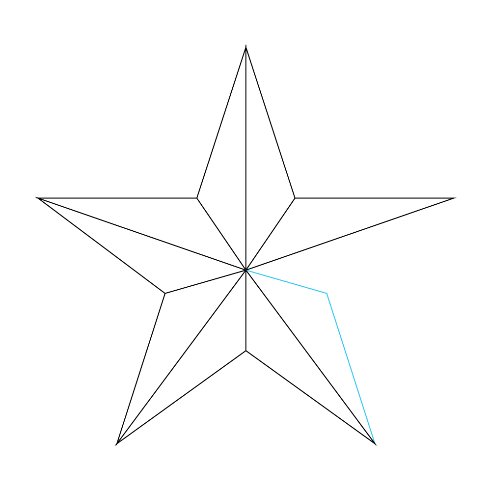 How to Draw A Star Step by Step Step  9