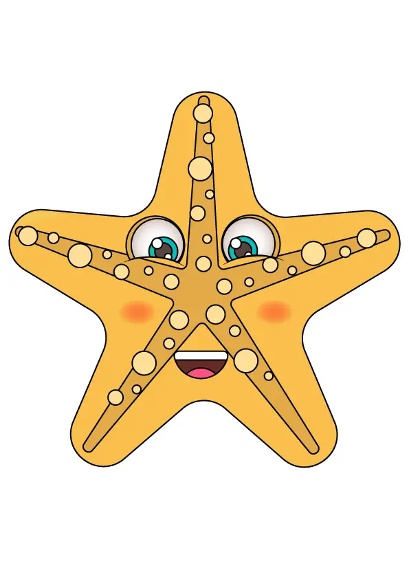 How to Draw A Starfish Step by Step Printable