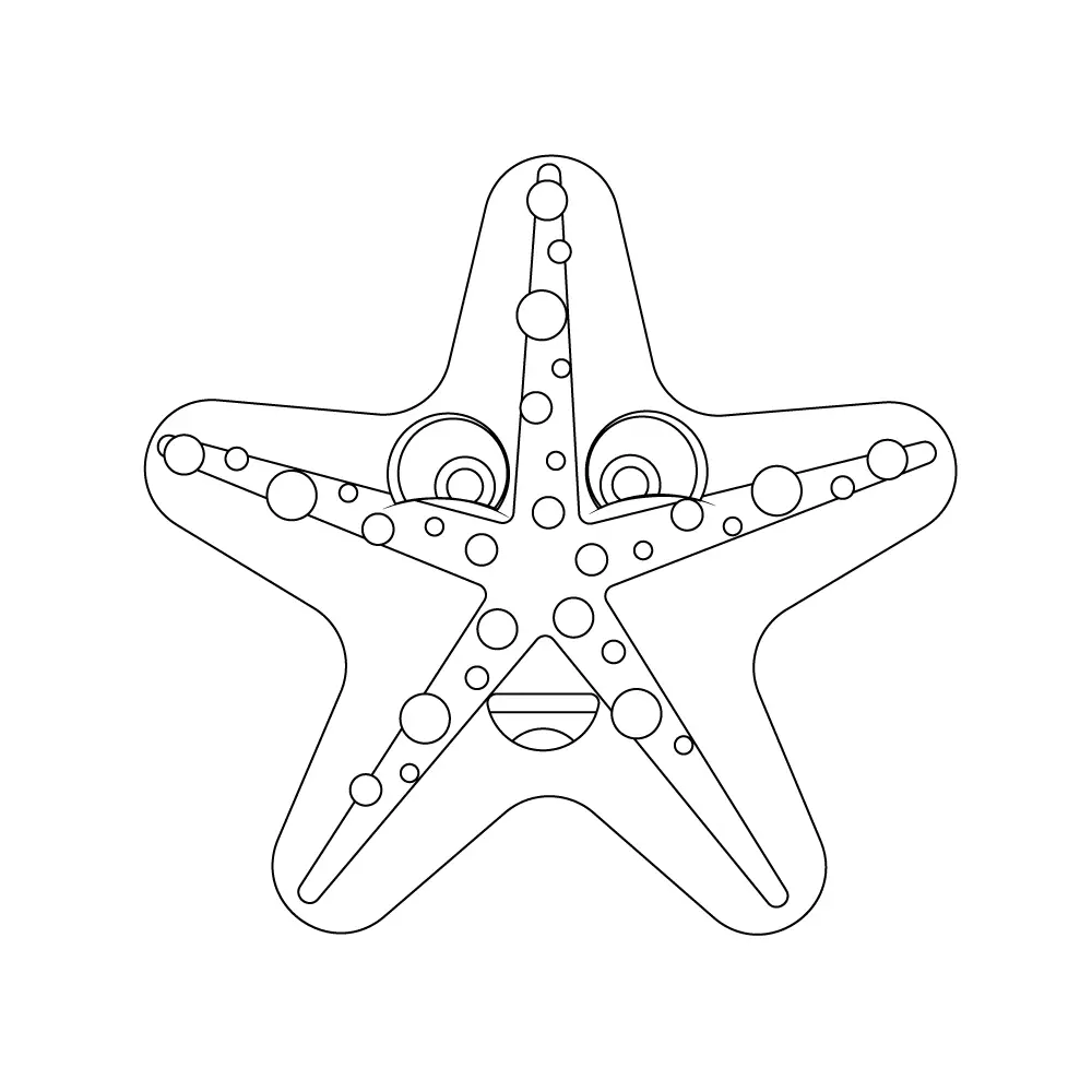 How to Draw A Starfish Step by Step Step  11