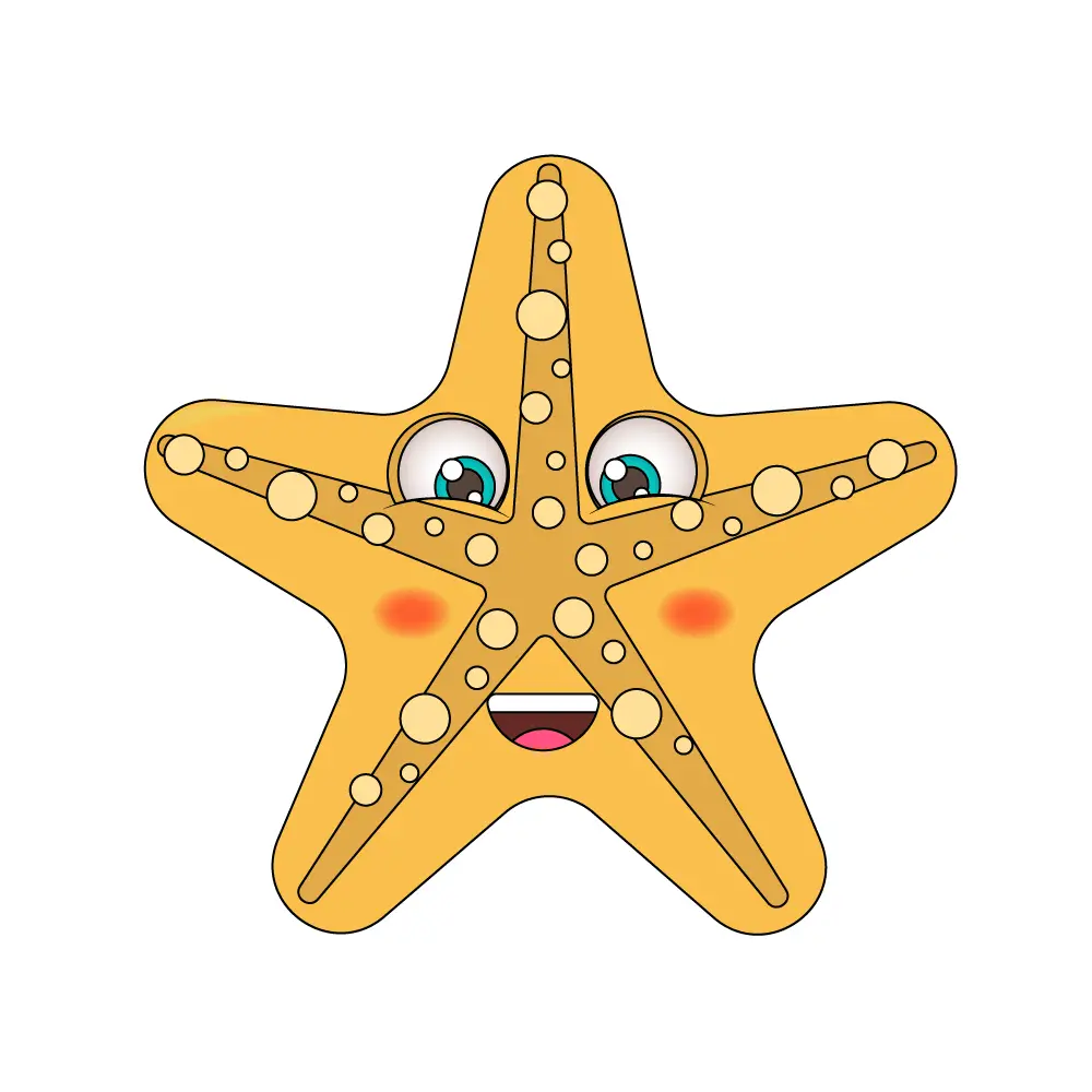 How to Draw A Starfish Step by Step Step  12