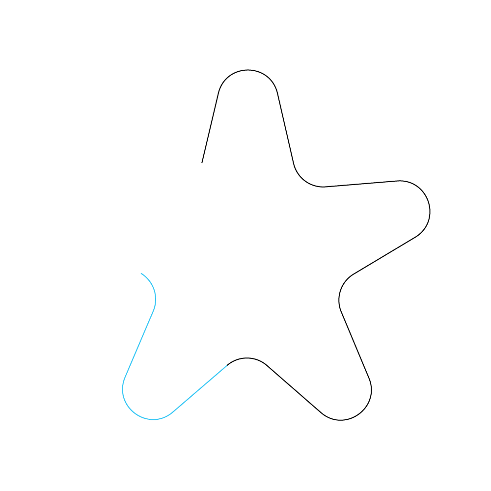 How to Draw A Starfish Step by Step Step  4