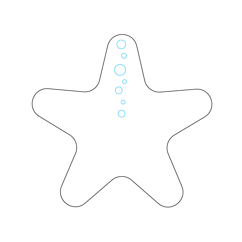 How to Draw A Starfish Step by Step Step  6