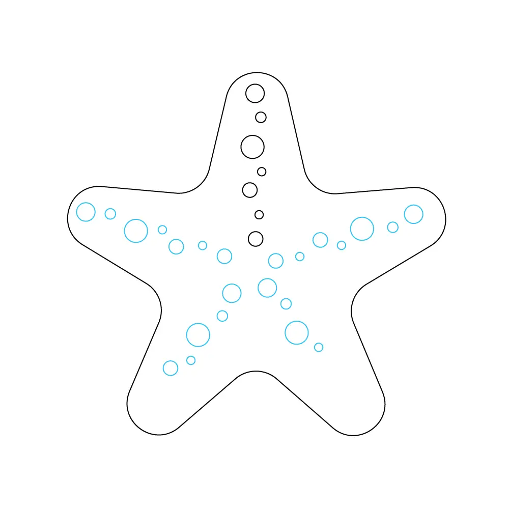 How to Draw A Starfish Step by Step Step  7